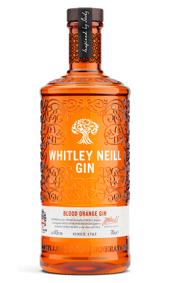 WNG Pattern Blood Orange EDIT 70cl PNG Award-winning Whitley Neill Blood Orange Gin