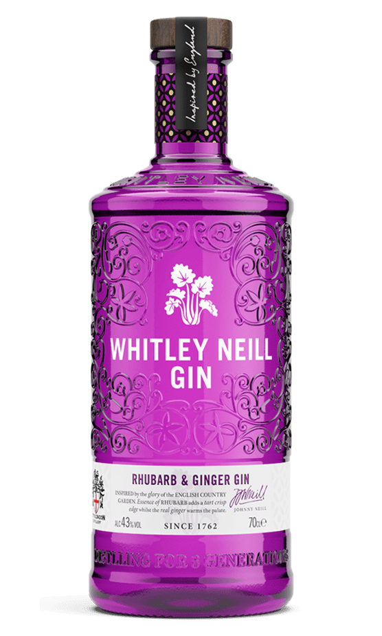 WNG Pattern Rhubarb Ginger EDIT 70cl PNG Award-winning Whitley Neill Rhubarb and Ginger Gin
