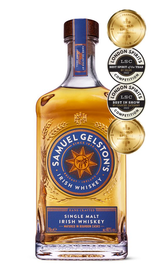 Samuel_Gelstons_Single_Malt_Irish_Whiskey_Award2022.3 Award winning Samuels Gelston's Single Malt Irish Whiskey
